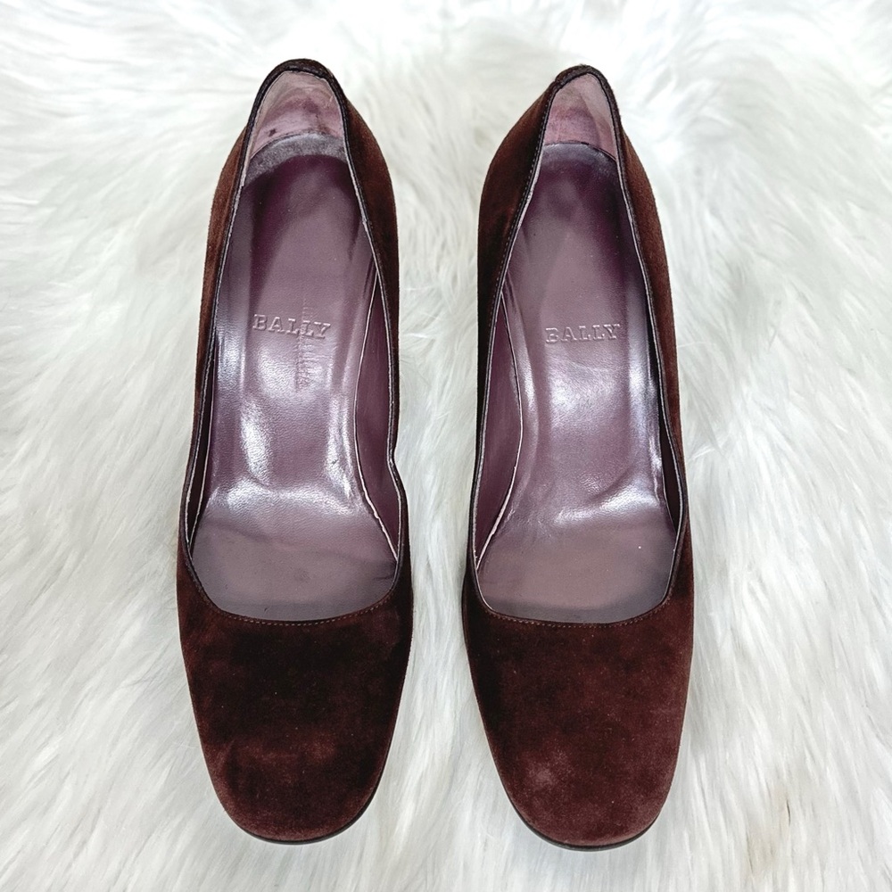 Vintage Bally Tovale Brown Suede Heels [S6295]
